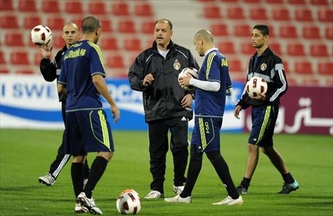 المنتخب الوطني لكرة القدم يتدرب بمعنويات عالية
