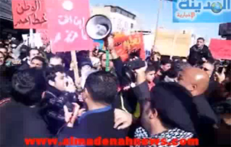 مسيرات المحافظات ضد حكومة الرفاعي بالفيديو 