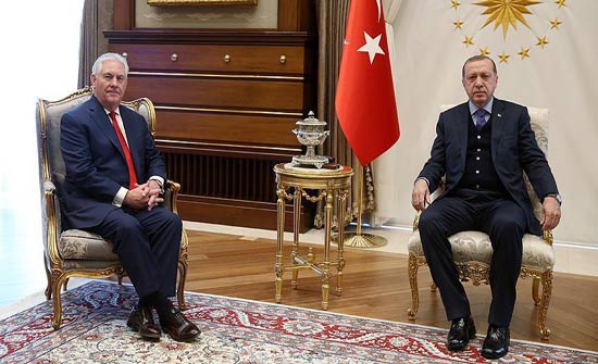 أردوغان يستقبل وزير الخارجية الأمريكي في أنقرة أردوغان يستقبل وزير الخارجية الأمريكي في أنقرة