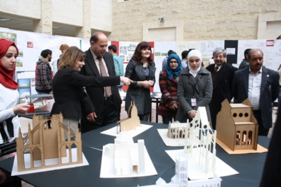 افتتاح معرض العمارة و التصميم في جامعة الشرق الأوسط