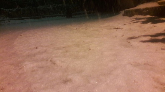 بالصور : تساقط الثلوج في جرش