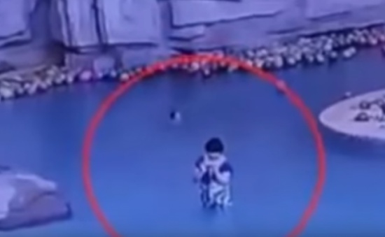 فيديو| طفل يغرق بالقرب من والدته أثناء كتابتها رسالة عبر هاتفها