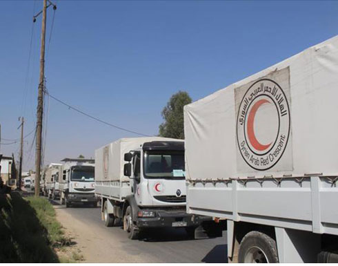 طيران النظام السوري قصف قافلة إغاثية في حلب طيران النظام السوري قصف قافلة إغاثية في حلب