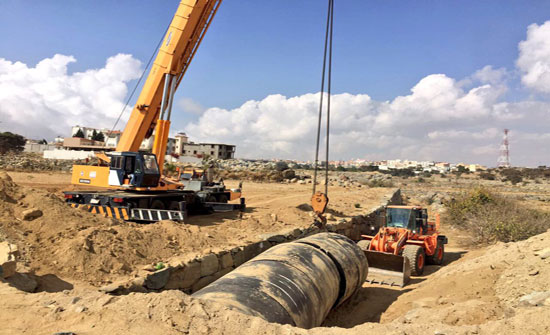 بلدية الهاشمية تركب عبارات وتوسع شارع الحي الشمالي بالسخنة