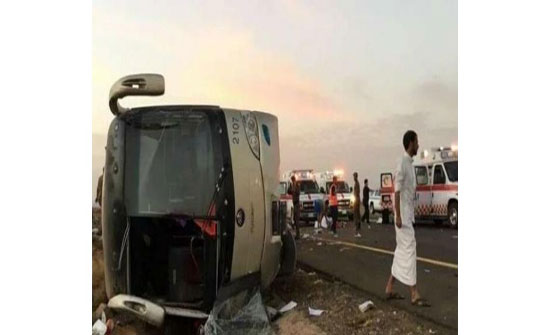 وفاة أردني واصابات خطرة بحادث حافلة في السعودية وفاة أردني واصابات خطرة بحادث حافلة في السعودية