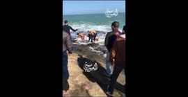 بالفيديو.. لحظة إنقاذ فتاة حاولت الانتحار غرقا