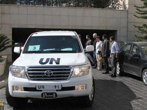 مفتشو "الامم المتحدة" حول "الكيماوي" دخلوا لبنان قادمين من سورية
