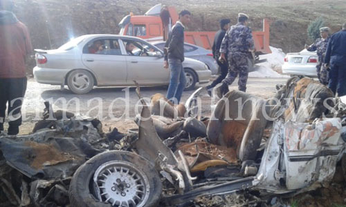بالصور والفيديو .. حادث مروع يقتل طالبين و " يحطم " سيارتهما ( اسماء ) بالصور والفيديو .. حادث مروع يقتل طالبين و " يحطم " سيارتهما ( اسماء )