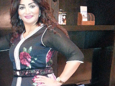 وفاء عامر ترتدي الزي المغربي بعد تكريمها في الرباط