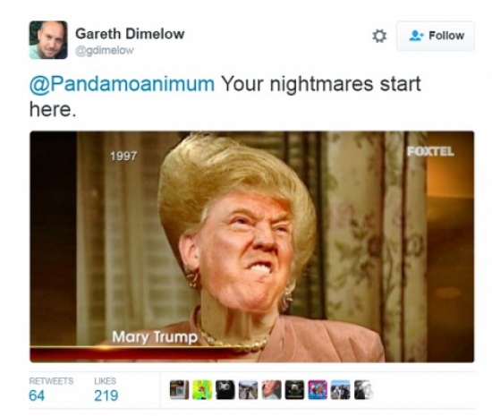 مغردون عن صورة والدة ترامب: هنا تبدأ كوابيسك (صور)