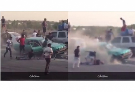 فيديو| مفحط سعودي يصطدم بالجمهور.. «تطايروا في الهواء» فيديو| مفحط سعودي يصطدم بالجمهور.. «تطايروا في الهواء»