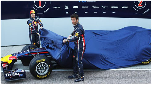 فيتيل وويبر يكشفان عن سيارة ريد بول الجديدة