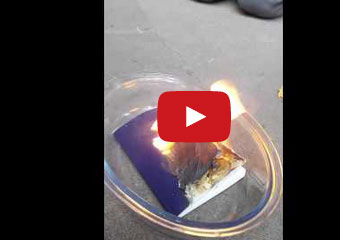 بالفيديو: تحرق جواز سفرها الإسرائيلي لعيون غزة