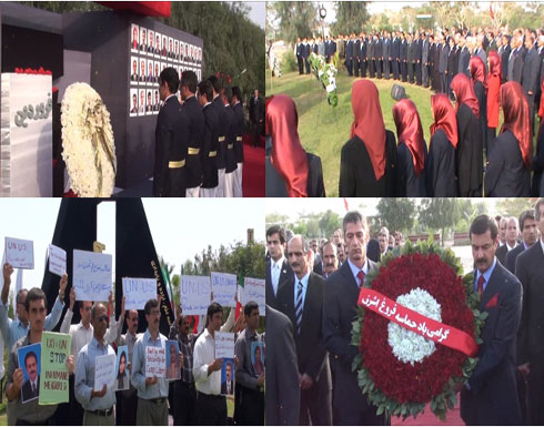 بالفيديو: سكان مخيم ليبرتي يقيمون مراسم ذكرى مذبحة 8 إبريل 2011