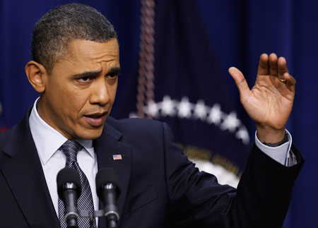 اوباما يدعو الى اعتبار مصر مثالا ويشيد بشجاعة الايرانيين 