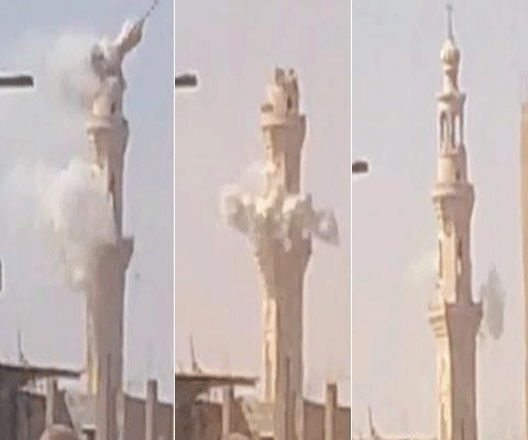 الجيش الحر: قوات الأسد دمرت مئذنة مسجد عثمان بن عفان للمرة الثانية