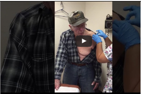 شاهد.. عجوز ينفذ مقلبا في ممرضة أثناء حقنه