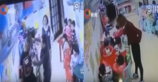 شاهد.. مدير روضة يشاهد معلمة تضرب الأطفال فيعاقبها بنفس الطريقة