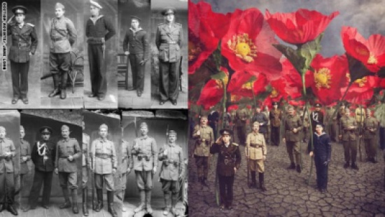 صور من زمن الحرب تتحول إلى مشاهد زاهية الألوان