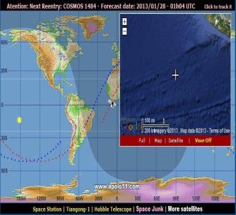 شظايا قمر صناعي روسي تهدد مصر والسودان ودول خليجية