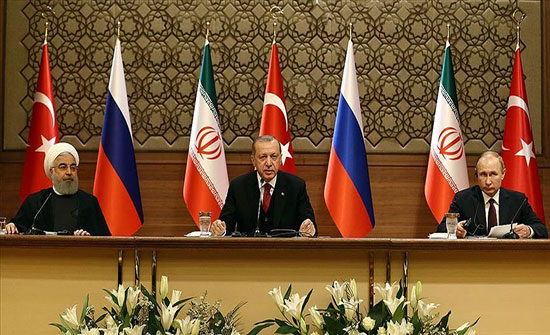 بالفيديو : قمة ثلاثية بين الرئيس اردوغان ونظيريه الروسي والإيراني حول سوريا بالفيديو : قمة ثلاثية بين الرئيس اردوغان ونظيريه الروسي والإيراني حول سوريا