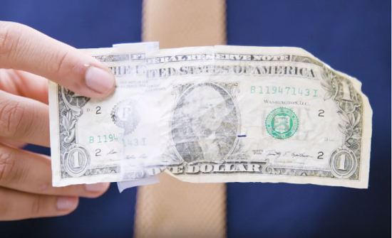 بالفيديو: هل تعلمون كيف يتم التخلص من الدولارات التالفة؟