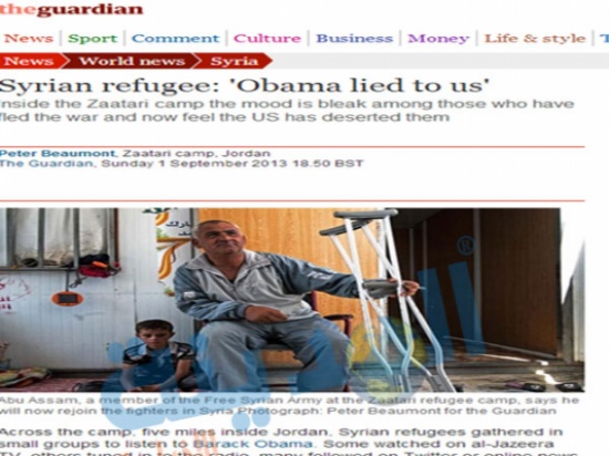 لاجئ سوري في الاردن  :  اوباما كذب علينا