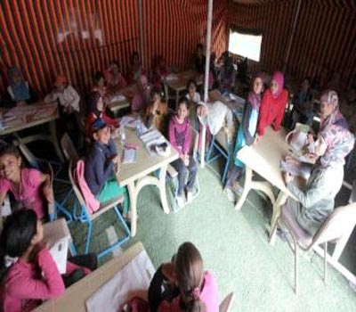 افتتاح مركز البحرين الاجتماعي للإبداع في مدارس مخيم الزعتري