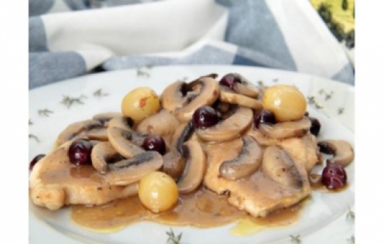 طبق الدجاج مع الفطر سهل التحضير