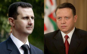 الملك والرئيس السوري يبحثان في اتصال هاتفي العلاقات بين البلدين