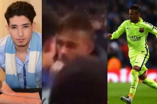 بالفيديو : نيمار يتشاجر مع مشجع " اردني " عقب لقاء السيتي