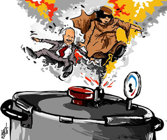 القذافي و صالح