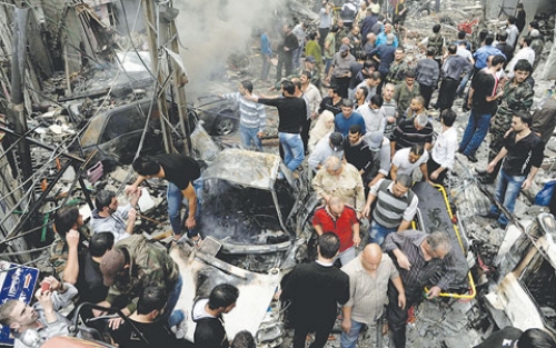 اكثر من ثلاثين قتيلا في التفجير الانتحاري في ريف حماة