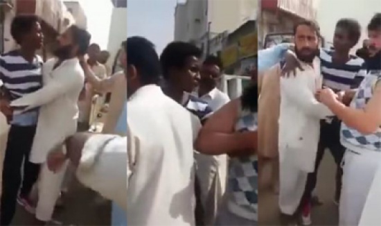 شاهد..  لص يهدد عمالاً باكستانيين بمسدس معطوب