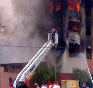 السيطرة على حريق في وسط البلد 