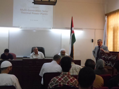 اختتام دورة الطاقة الشمسية الحرارية في كلية الحصن الجامعية