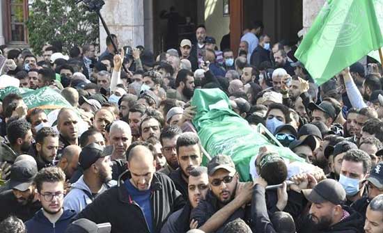 لبنان.. حماس تشيع ضحايا حادث إطلاق النار في مخيم برج الشمالي
