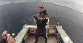 شاهد: ماذا حدث لصياد حاول التقاط سيلفى مع سمكة تونة