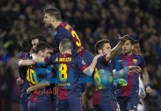 برشلونة يتأهل الى الدور ربع النهائي بدوري الابطال بفوزه على ميلان برباعية نظيفة (فيديو وصور) برشلونة يتأهل الى الدور ربع النهائي بدوري الابطال بفوزه على ميلان برباعية نظيفة (فيديو وصور)