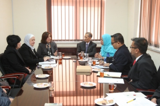 وفد أكاديمي ماليزي يطّلع على تجربة دراسات المرأة في " الأردنية "