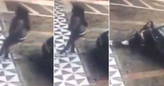 شاهد..  سائق يلقن امرأة درسًا لمحاولتها الجلوس على سيارته