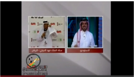 مراسل "دبي الرياضية" يصد كرة على الهواء