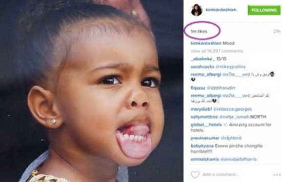 أسوأ صورة لابنة كيم كاردشيان تحصد مليون like فى أقل من يوم أسوأ صورة لابنة كيم كاردشيان تحصد مليون like فى أقل من يوم