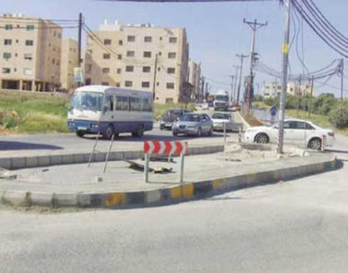 "دوار مستطيل" يثير استهجان سكان وسائقين في إربد "دوار مستطيل" يثير استهجان سكان وسائقين في إربد