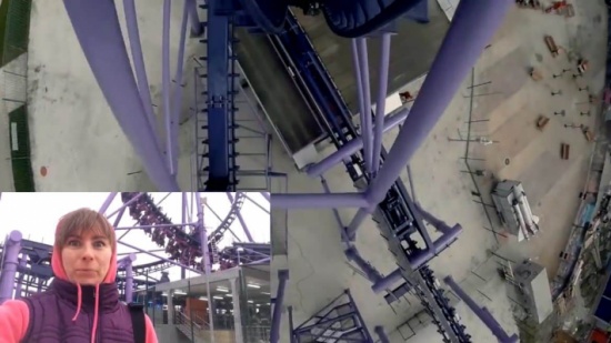 بالفيديو: عاصفة تتسبب في تعلق 16 شخصا رأسا على عقب بلعبة ملاهي