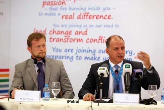 الأمير فيصل يؤكد أهمية إقامة معسكر أجيال السلام في الأردن