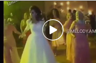 رقصة مجنونة لعروس وصديقاتها في حفل زفافها