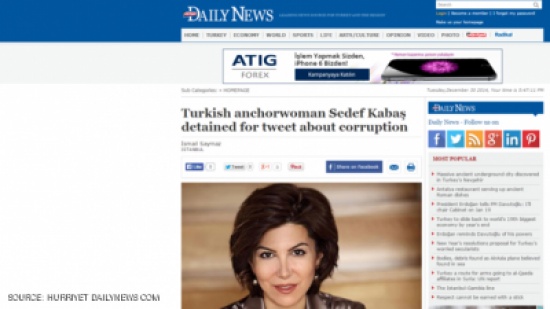 تغريدة.. تحتجز مذيعة تلفزيونية سابقة بتركيا
