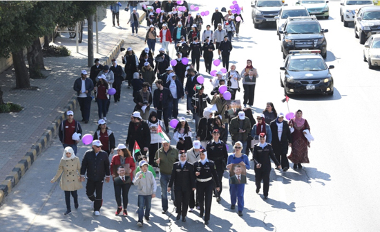 مسيرة وطنية بمناسبة عيد ميلاد الملك وإحتفاء بيوم المرأة العالمي