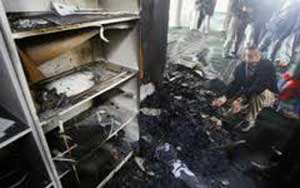 مستوطنون يضرمون النار بمصلى في نابلس  